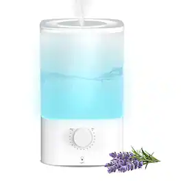 PRIMEPLUS - Top-Fill Cool Mist Humidifier 3.2L 40H Runtime Ultra Quiet <28dB 3-in-1 BPA-Free for Bedroom Plants Baby