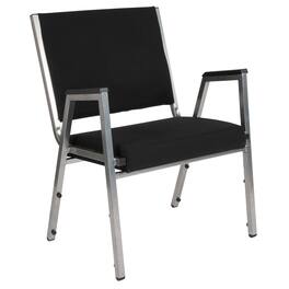 Emma + Oliver - 1000 lb. Rated Antimicrobial Bariatric medical Guest Arm Chair - Black Fabric