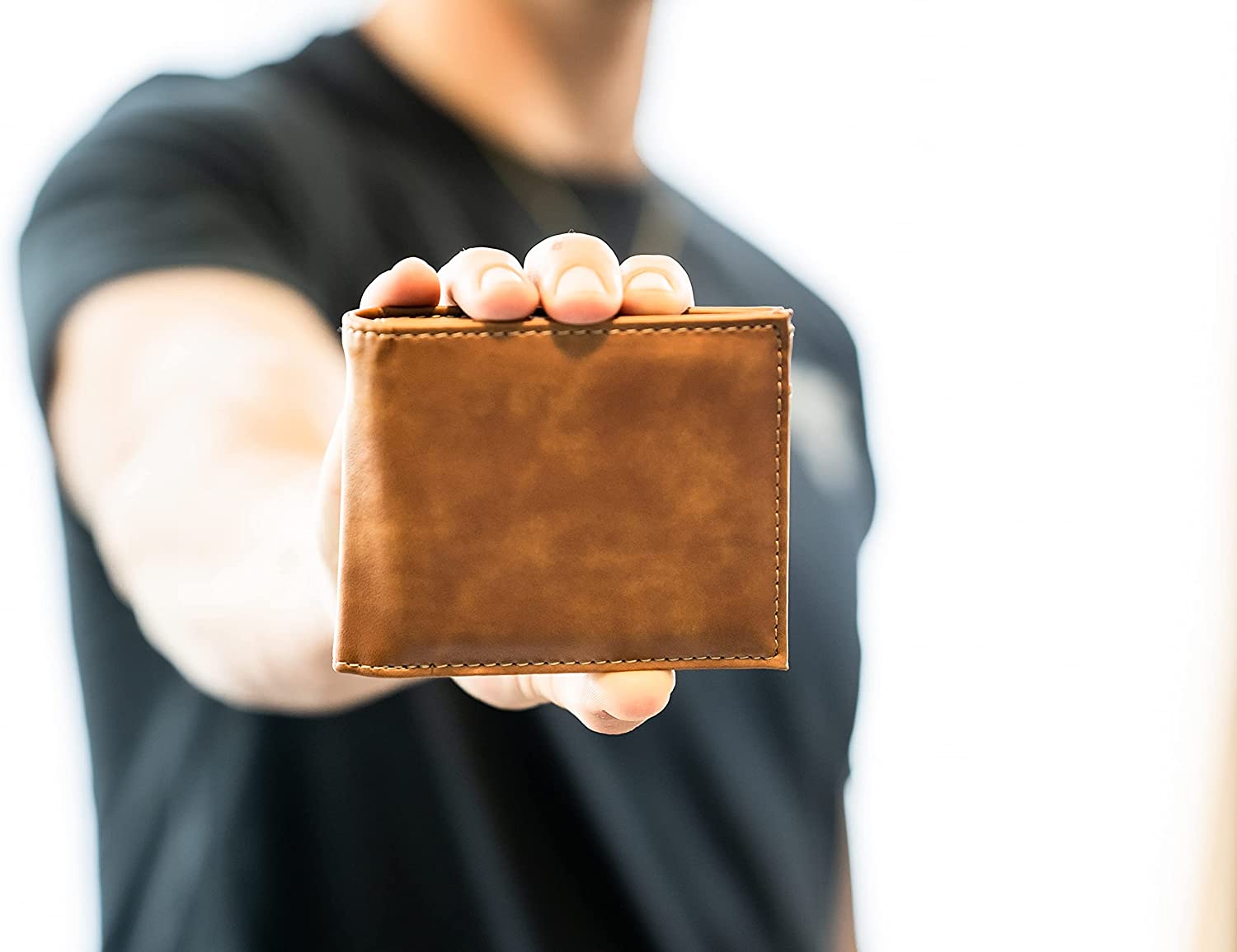 Alt View 3. Rico Industries - Mississippi State Bulldogs Laser Engraved Brown Billfold Wallet - Multi.