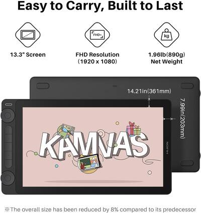 Huion Kamvas 13 (Gen 3) Pen Display with Stand Cosmo Black GS1333 Huion Kamvas 13 (Gen 3) Pen Display with Stand Cosmo Black GS1333