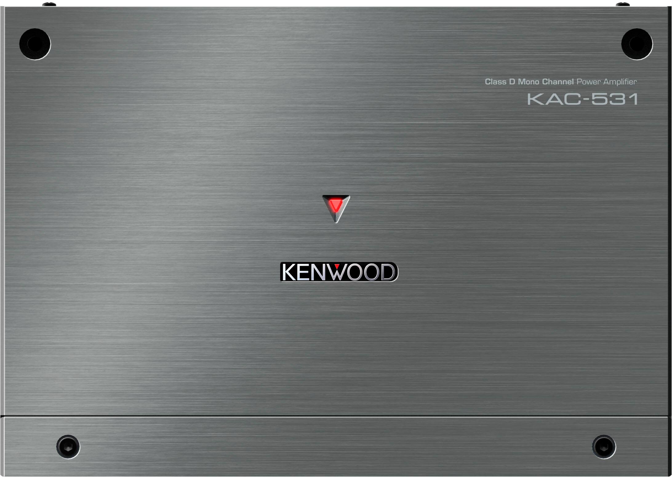 Kenwood - KAC-531 Class D Digital Mono Amplifier with Variable Low-Pass Crossover and Bass Knob - Silver