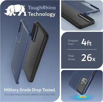 TUDIA MergeGrip Lively Jitterbug Smart 4 Phone Case/TCL 40XL Case/ TCL 40T Case - Indigo Blue TUDIA MergeGrip Lively Jitterbug Smart 4 Phone Case/TCL 40XL Case/ TCL 40T Case - Indigo Blue