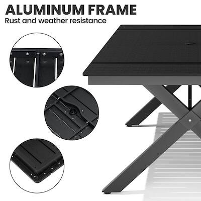 ALUMINUM FRAME  
Rust and weather resistance