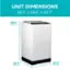 Angle. Black+Decker - BLACK+DECKER Small Portable Washer, Portable Washer 1.7 Cu.Ft. with 6 Cycles, Transparent Lid & LED Display - White.