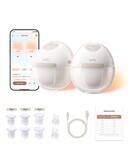 eufy - Heated Breast Pump E20, Hands‑Free In‑Bra, HeatFlow™ Tech, 3 Heat Levels, App Control, Hospital‑Grade, Leakproof, Quiet - Brown