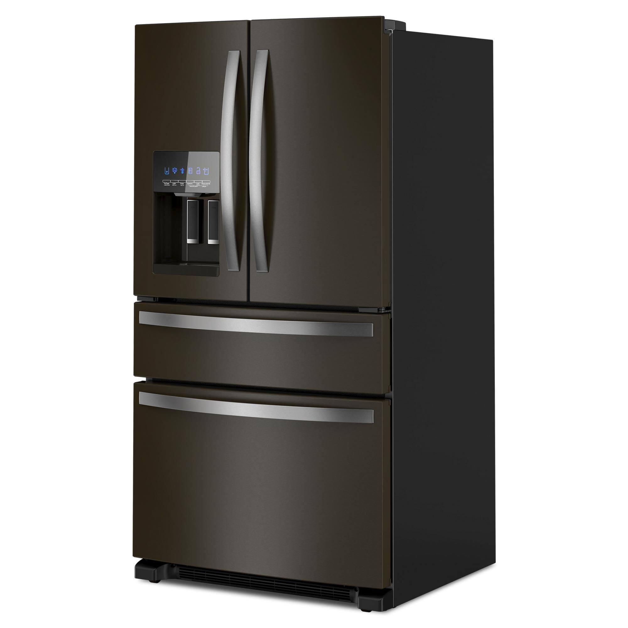 Alt View 5. Whirlpool - 24.5 Cu. Ft. French Door Refrigerator with Two-Tier Freezer Storage - Fingerprint Resistant Black Stainless.
