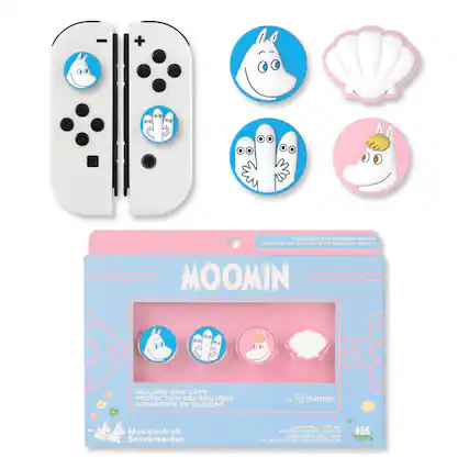 00 00 .. m TWI w
THUMB GRIP FOR NIINTENDO SWITCH CAPUCHON DE JOYSTICK POUR NINTENDO SWITCH
MOOMIN
SILICONE GRIP CAPS PROTECTION DES BOUTONS ADHÉRENTE EN SILICONE
by Hamee
Moomintroll Snorkmaiden
COMPATIBLE WITH ALL NINTENDO SWITCH MODELS COMPATIBLE AVEC TOUS LES MODÈLES DE NINTENDO SWITCH