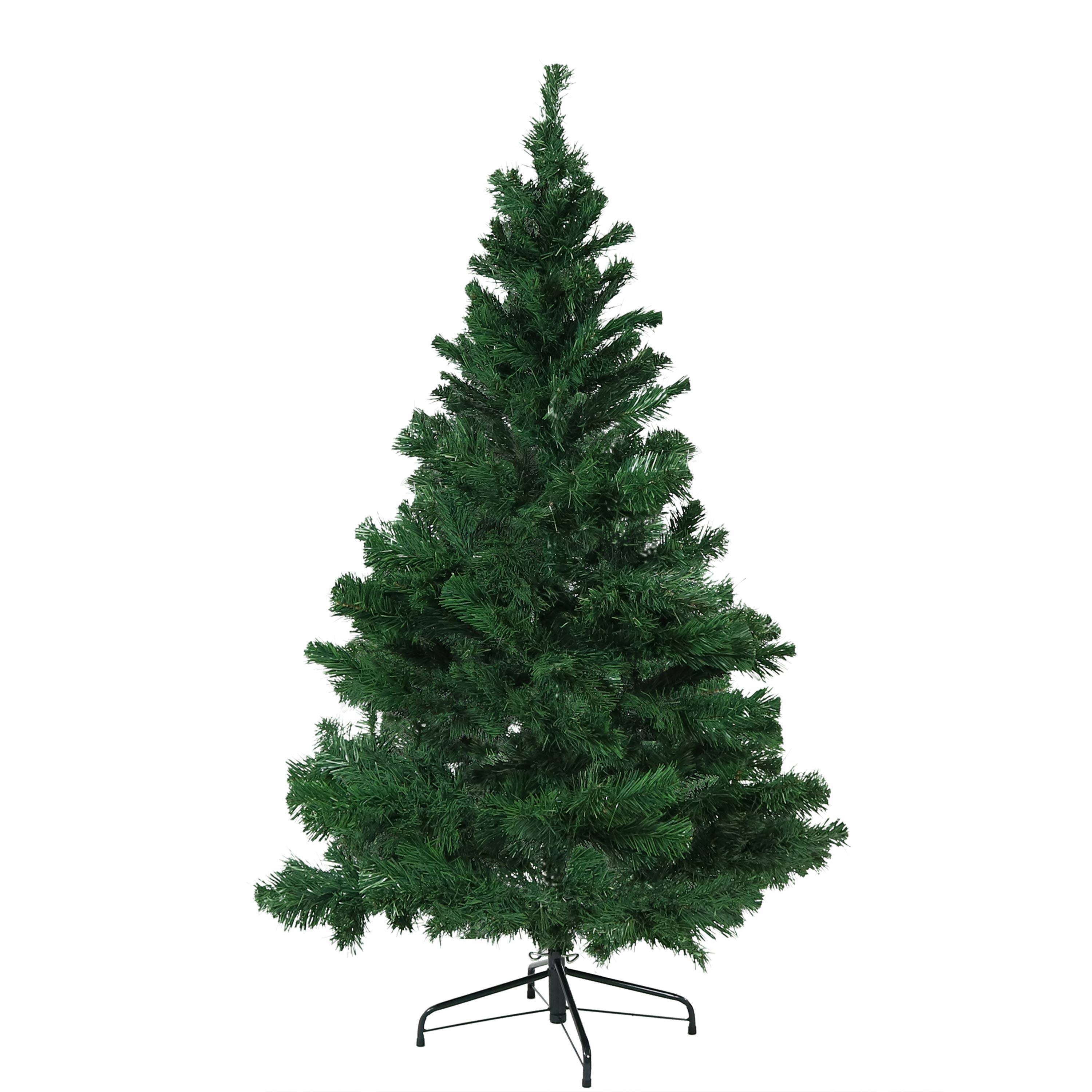 Front. Sunnydaze - Canadian Pine Indoor Artificial Christmas Tree - 5 ft - Green.