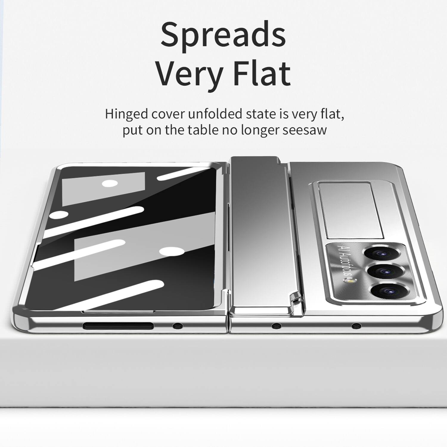 Spreads Very Flat  
Hinged cover unfolded state is very flat, put on the table no longer seesaw  
A Autofocus