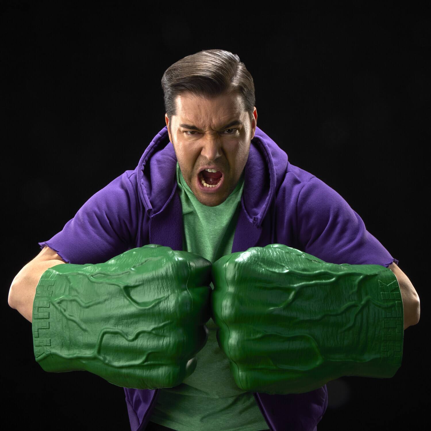 Alt View 2. Hasbro - Marvel Legends - Incredible Hulk Premium Roleplay Fists with Smash 'N Bash Sound FX   - COLLECTIBLES - Multicolor.
