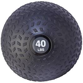 Fitvids - 40 Pound Weighted Medicine Ball for Home Gym Training and Fitness - Gray