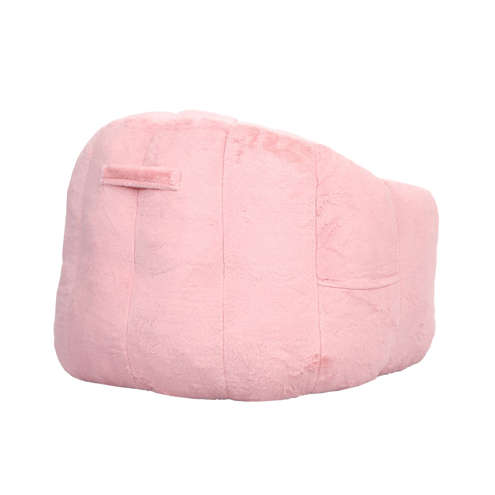 Alt View 8. GOODSILO - Bean Bag Sofa Chair with Armrests - Stuffed High-Density Foam, Lazy Comfy Chair for Adults & Kids - Pink.