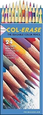 COL-ERASE  
THE ERASABLE COLOR PENCIL  

24  
COLORED PENCILS  
CRAYONS DE COULEUR  
LAPICES DE COLORES  

PRISMACOLOR