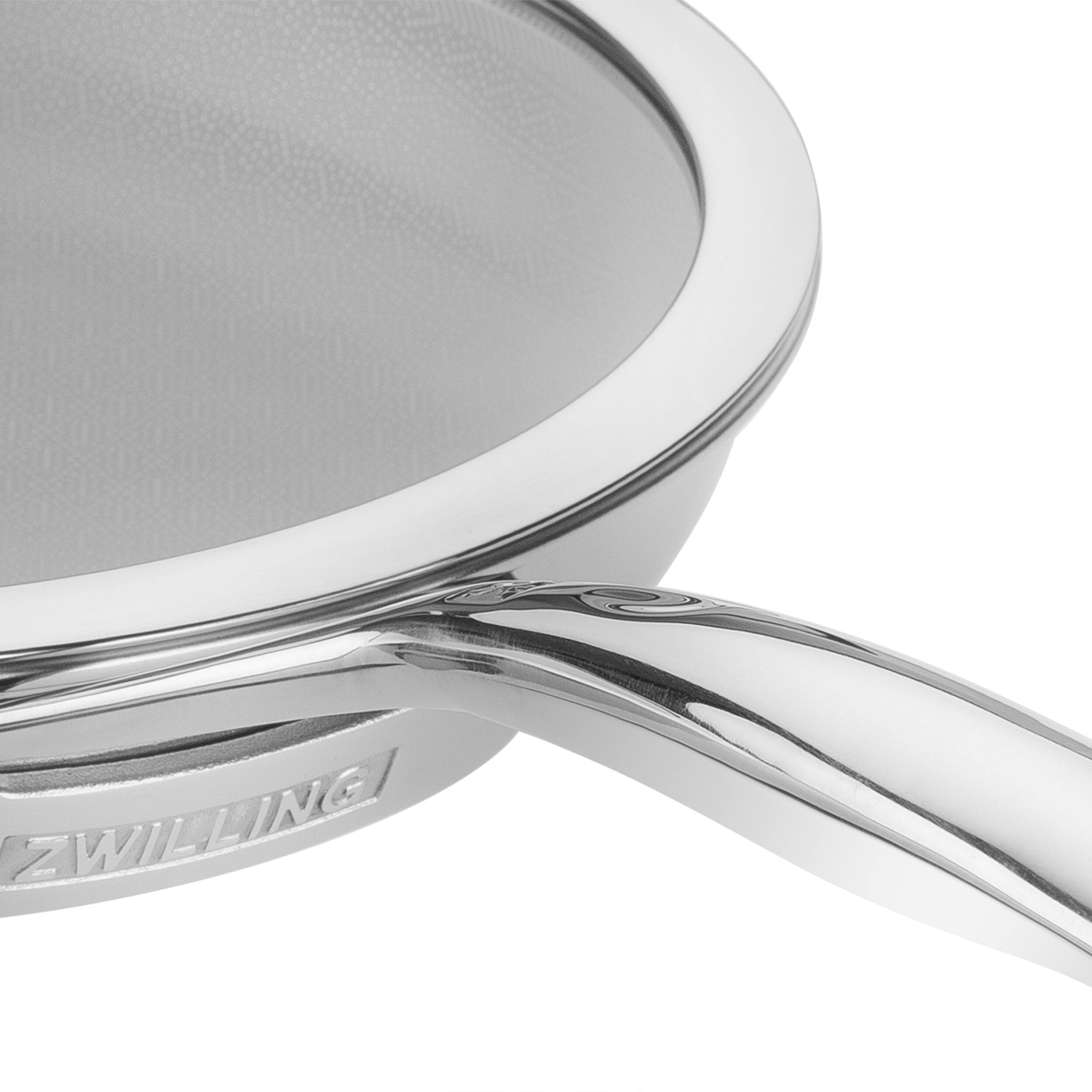 Alt View 2. ZWILLING - ZWILLING Peak 10-inch Stainless Steel Ceramic Nonstick Dual Performance Fry Pan with Lid - Stainless Steel.