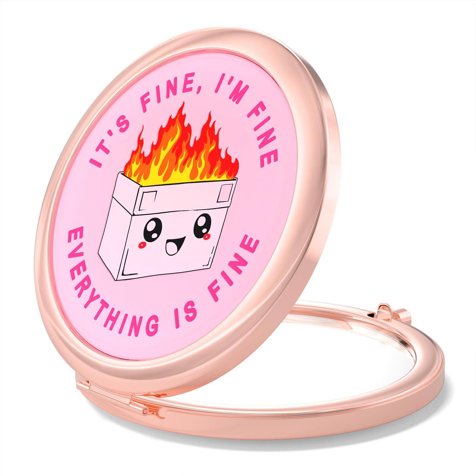 Pink Cute Dumpster-2.75"L x 2.75"W(Rose Gold)