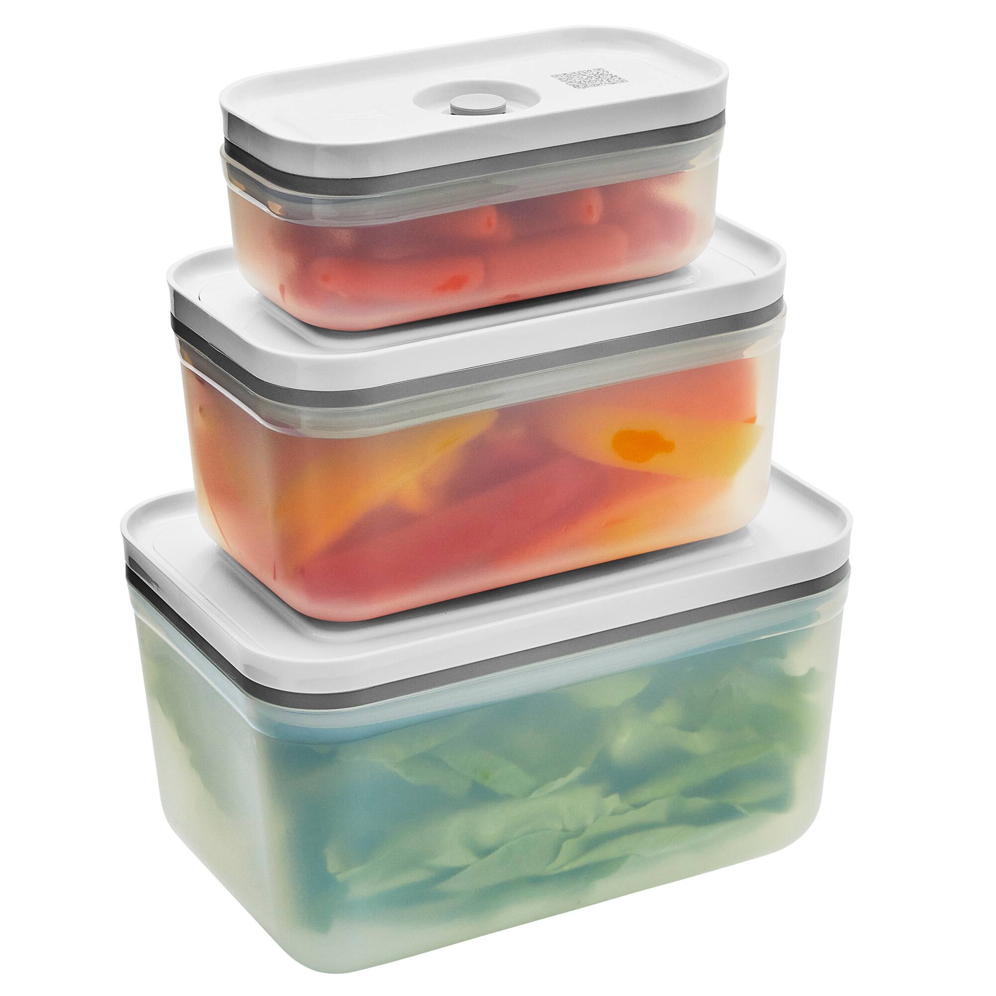 ZWILLING - Fresh & Save 3-pc Plastic Food Storage Container, Meal Prep Container, BPA-Free- Assorted Sizes - Clear