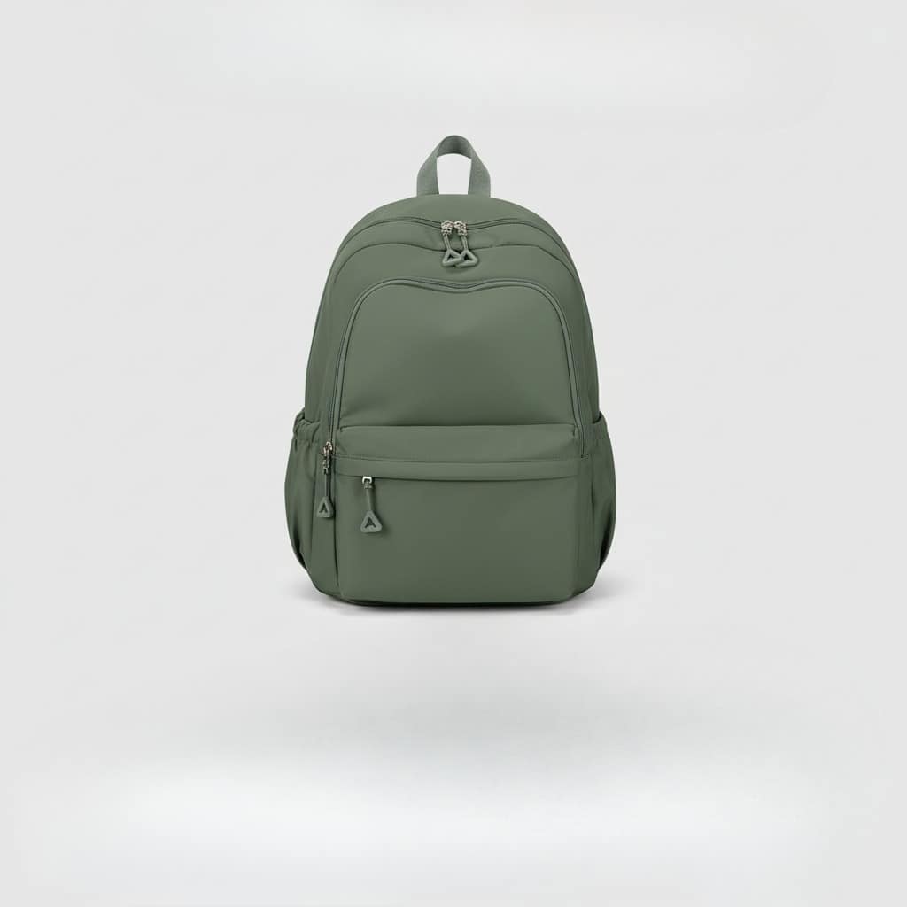 ZUQIETA - Waterproof Lightweight Backpack for Teens - Fits 14" Laptop in Army - Green