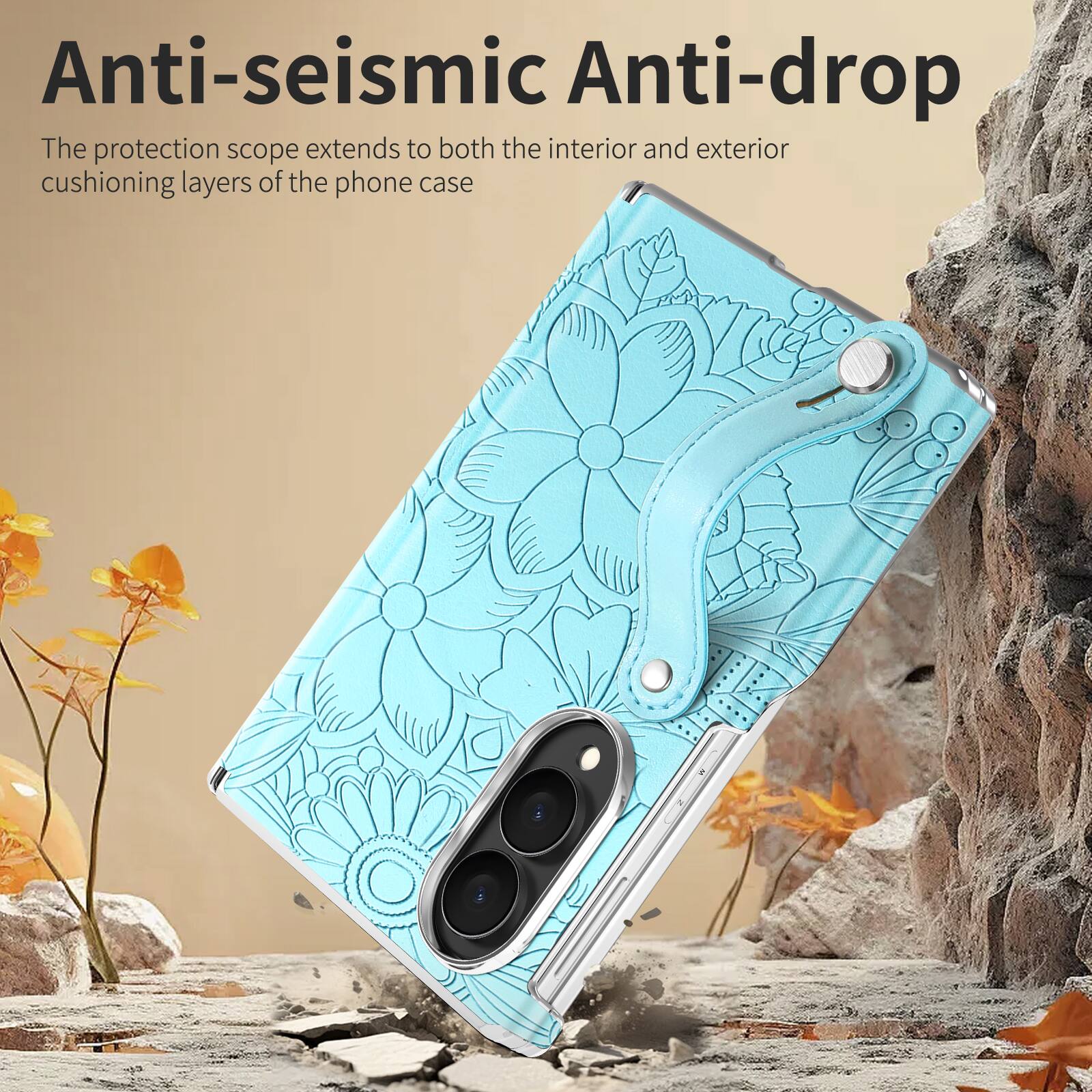 Anti-seismic Anti-drop

The protection scope extends to both the interior and exterior cushioning layers of the phone case