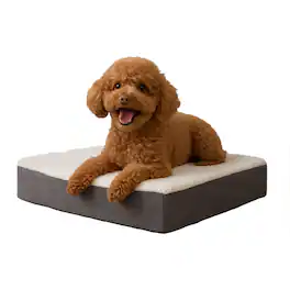 PetMaker - Orthopedic Dog Bed 2-Layer Memory Foam Crate Mat with Machine Washable Cover 20x15 Pet Bed for Small Dogs Up to 20lbs - Gray