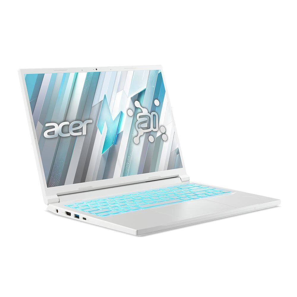 Angle. Acer - Nitro V 14.5" Gaming Laptop AMD Ryzen 7 8845HS NVIDIA GeForce RTX 4050 16GB RAM 512GB SSD - White.
