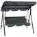 Front. Outsunny - Outdoor Patio Swing Chair w/ Cushion, Steel Frame Stand, Adjustable Tilt Canopy for Patio - Gray.
