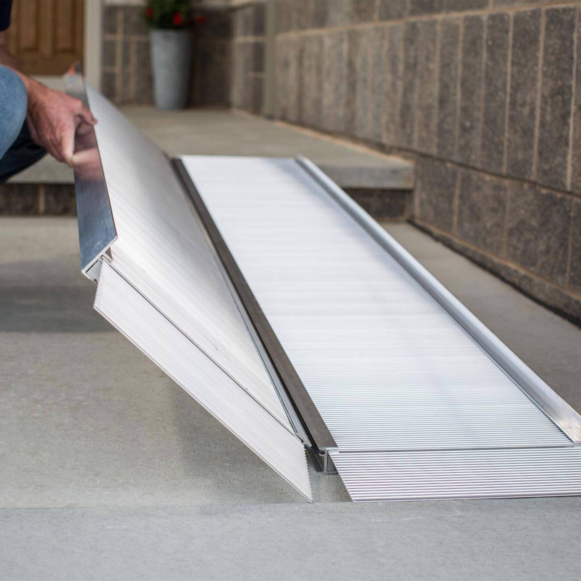 Alt View 7. EZ-ACCESS - EZ-ACCESS SUITCASE 7’ x 30" Portable Singlefold Ramp Suited for Minivans & SUVs - Gray.