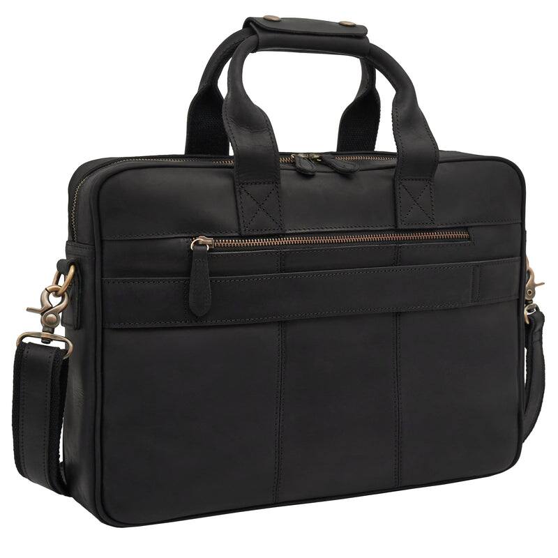 Angle. Luxorro - Leather Laptop Bag for me. Fits 17" Laptops - Black.