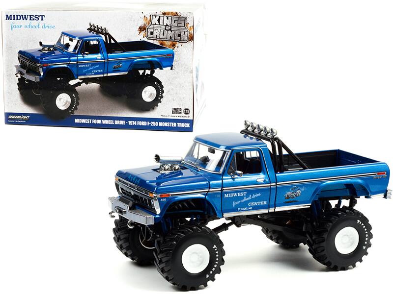 MIDWEST four wheel drive
KINGS OF CRUNCH
LIMITED EDITION
1974 FORD F-250 MONSTER TRUCK
MIDWEST FOUR WHEEL DRIVE - 1974 FORD F-250 MONSTER TRUCK
MIDWEST four wheel drive
CENTER
ST. LOUIS, MO
460
MIDWEST four wheel drive
CENTER
ST. LOUIS, MO
GREENLIGHT
1:18
1:18