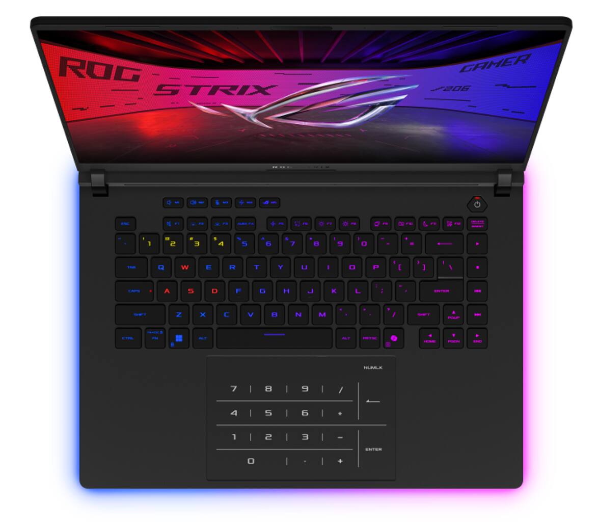 ROG STRIX GAMER 206

Q W E R T Y U I O P
A S D F G H J K L
Z X C V B N M

1 2 3 4 5 6 7 8 9 0

7 8 9
4 5 6
1 2 3

0 . /