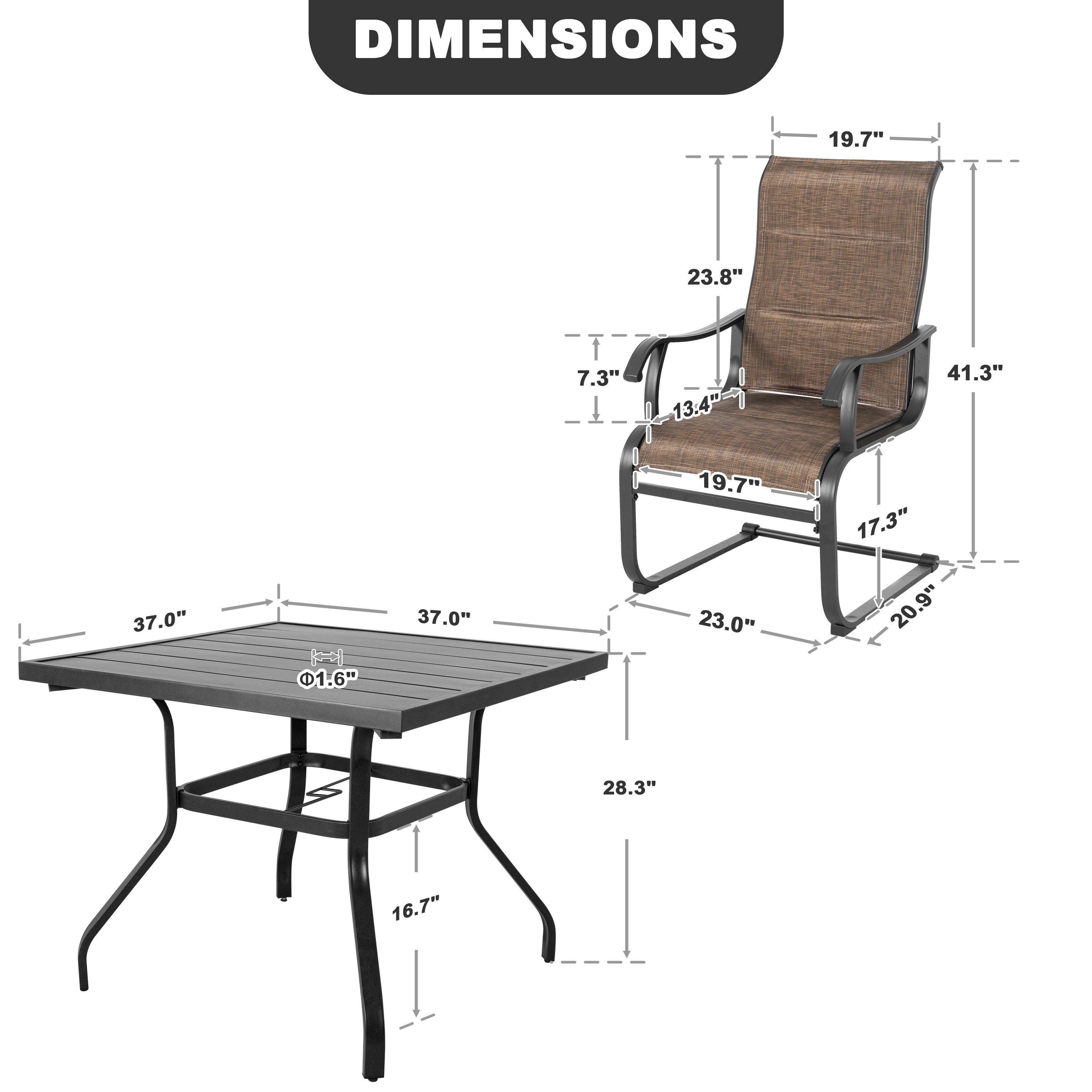DIMENSIONS
19.7"
23.8"
7.3"
13.4"
41.3"
37.0"
1.6"
37.0"
19.7"
23.0"
17.3"
20.9"
28.3"
16.7"