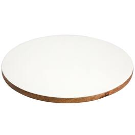 Gibson - Home 14 Inch Wood Lazy Susan Serving Board - White