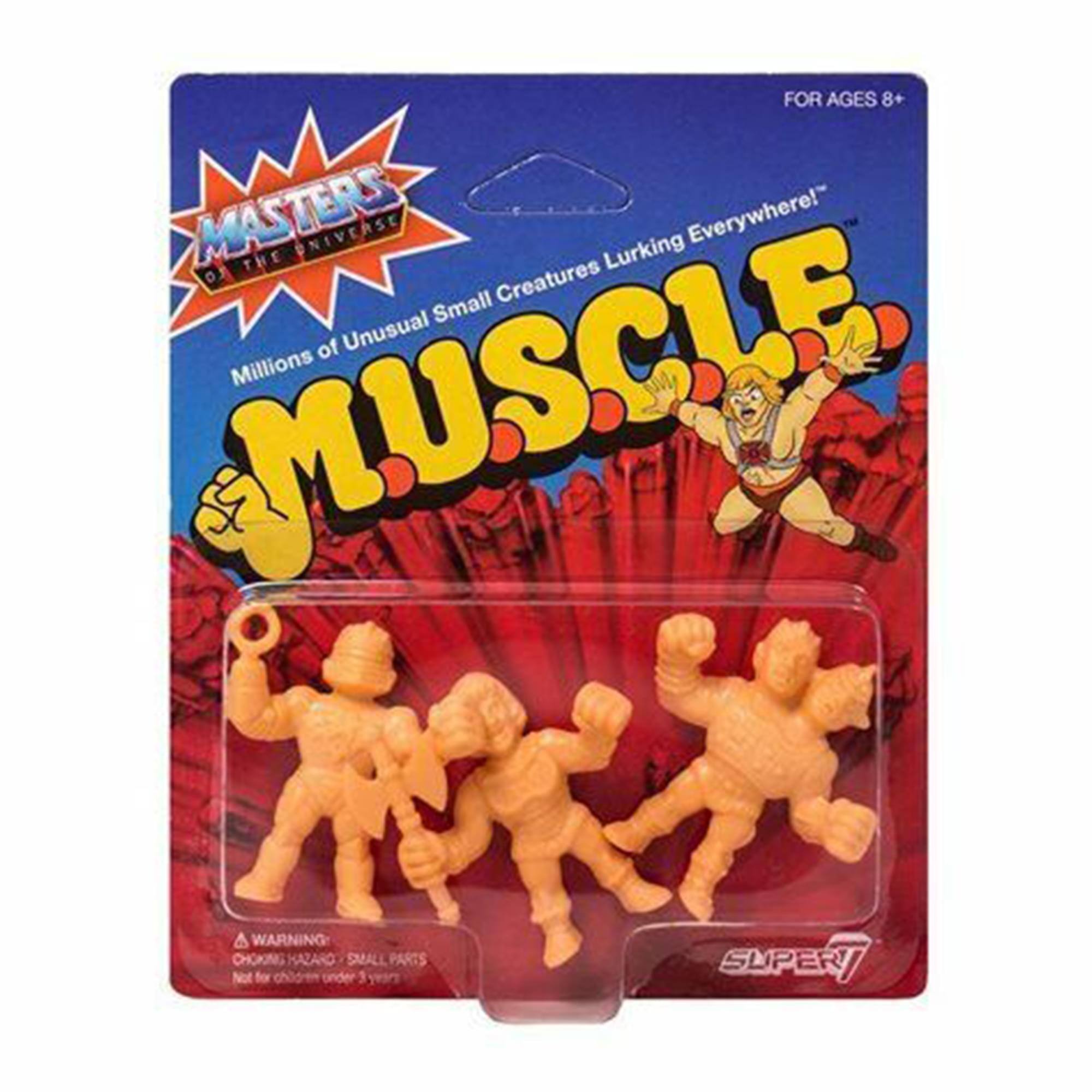 FOR AGES 8+  
MASTERS OF THE UNIVERSE  
MUSCLE  
Millions of Unusual Small Creatures Lurking Everywhere!  
WARNING: CHOKING HAZARD - SMALL PARTS  
Not for children under 3 years  
SUPER