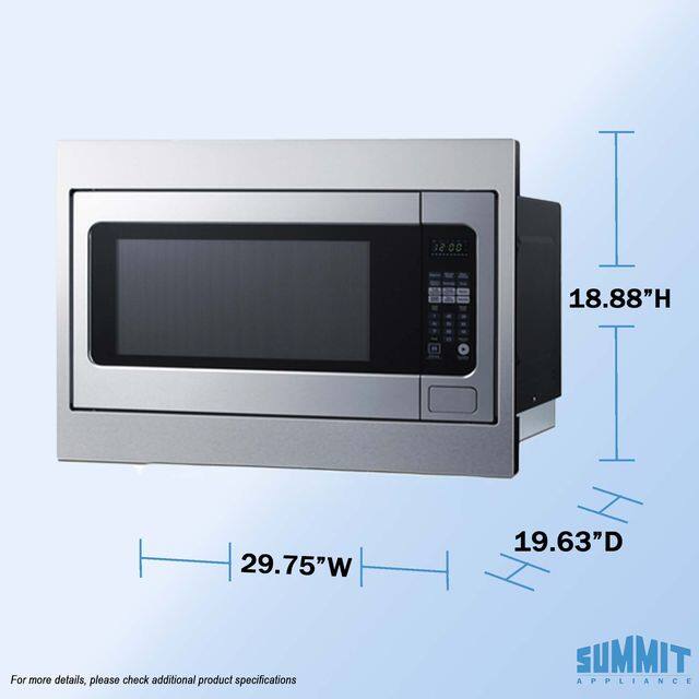 29.75"W x 18.88"H x 19.63"D

For more details, please check additional product specifications

SUMMIT APPLIANCE