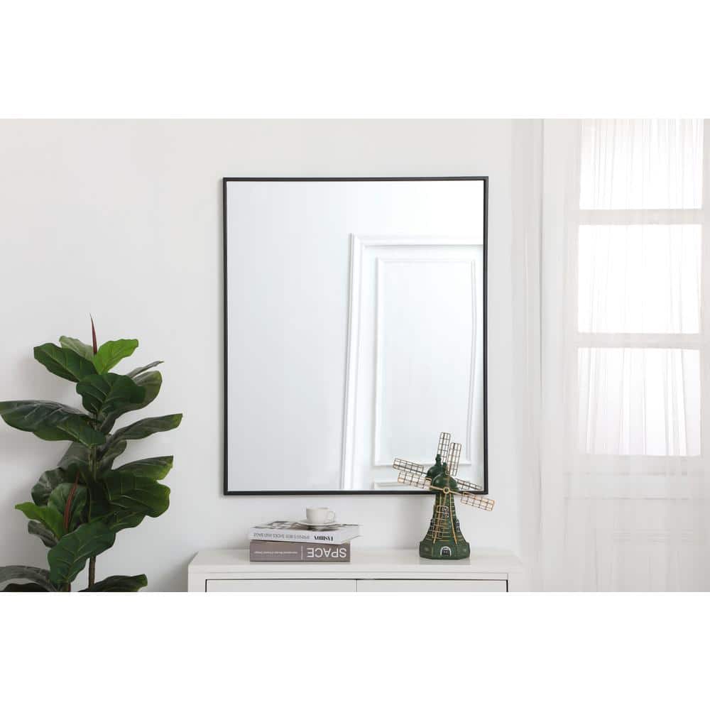 Elegant Decor - Metal frame rectangle mirror 30 inch - Black price history on PriceWatchPro