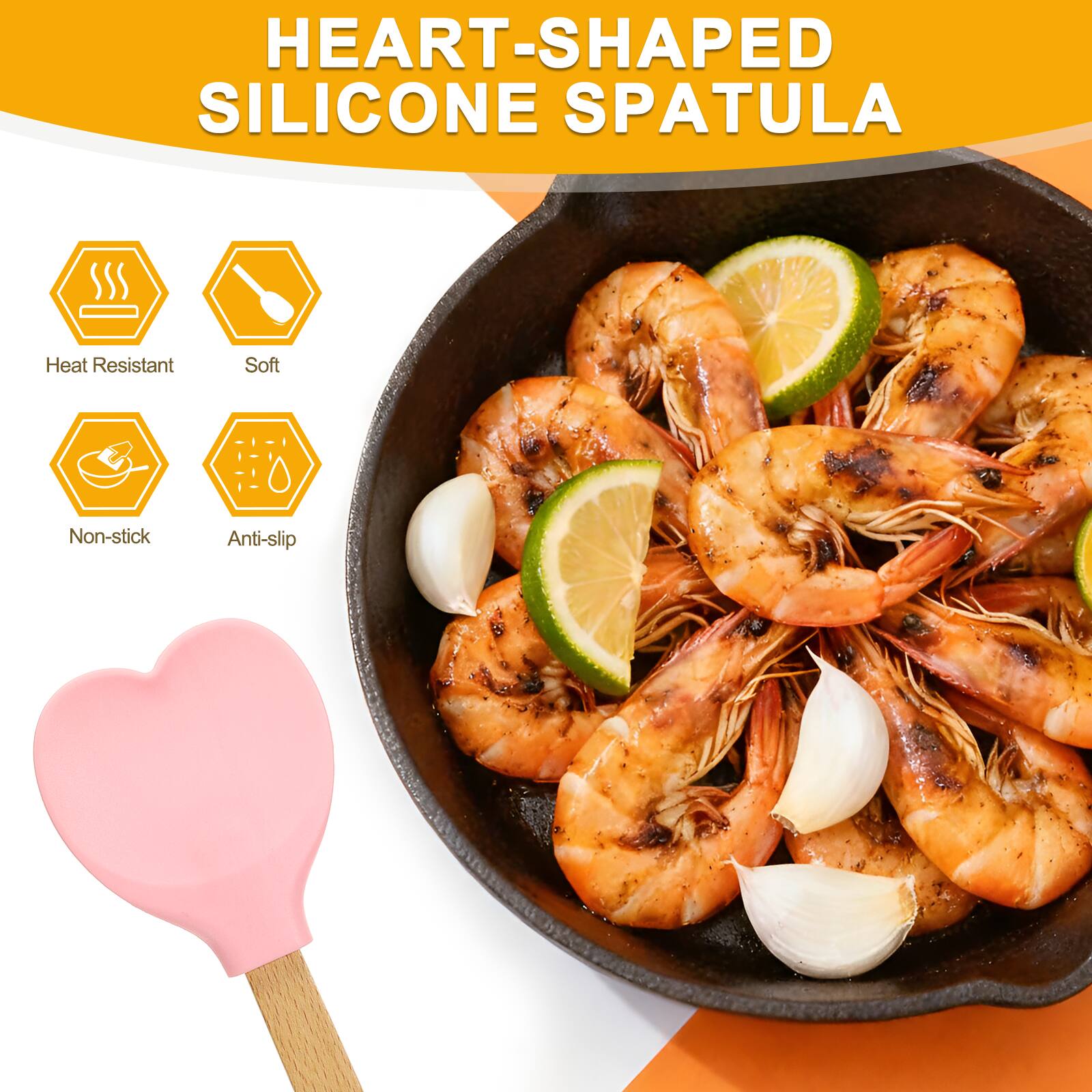 HEART-SHAPED SILICONE SPATULA

Heat Resistant
Soft
Non-stick
Anti-slip