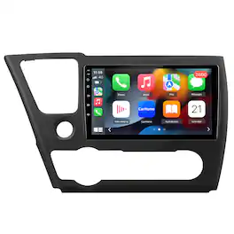 Junsun - For Honda Civic 2013-2015 9" 8Core carplay 4+64GB Android 15 Car Stereo Radio GPS Navi WIFI FM RDS SWC DSP Bluetooth - Black