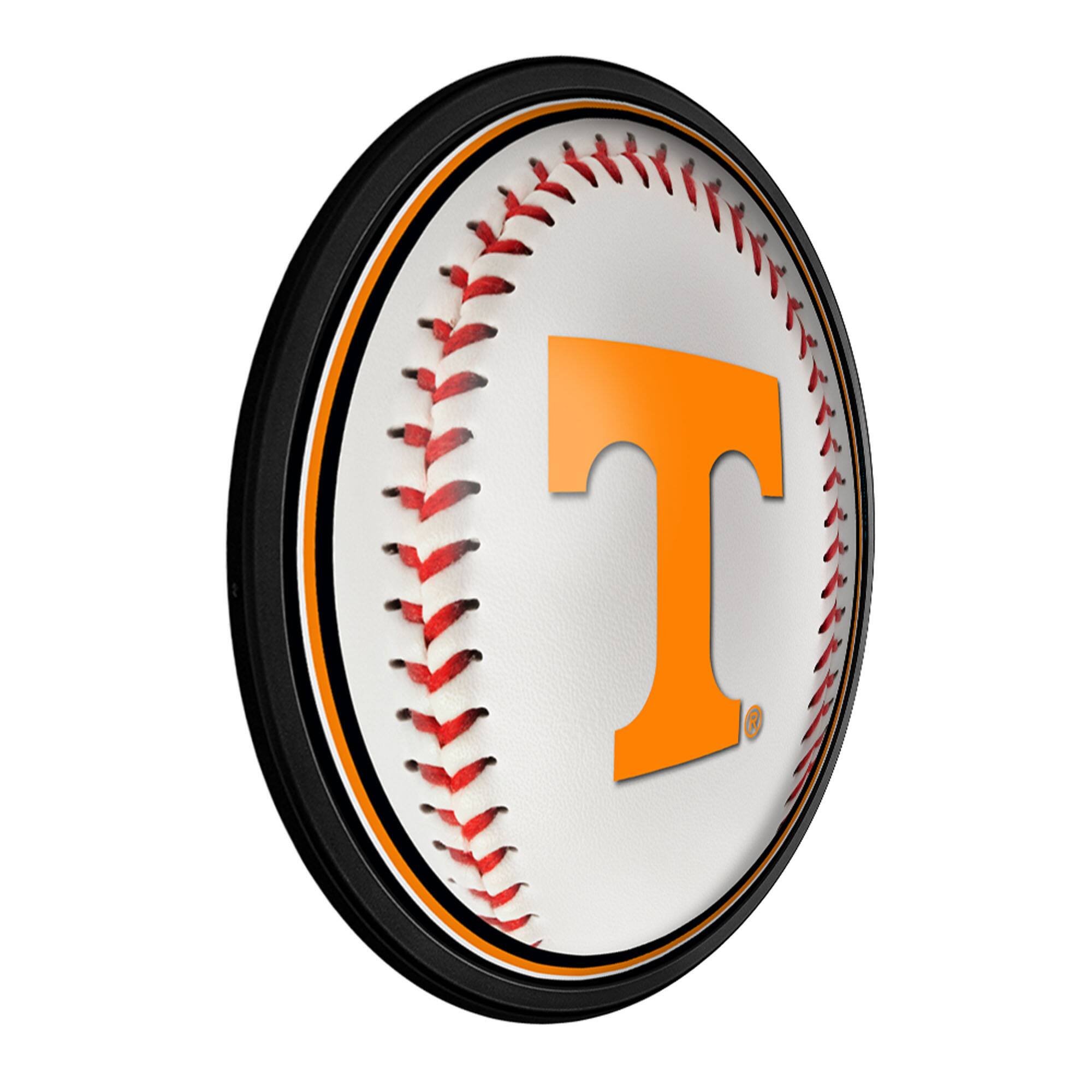 Alt View 1. The Fan-Brand - Tennessee Volunteers Baseball 18'' Round Slimline Illuminated Wall Sign - Multicolor.