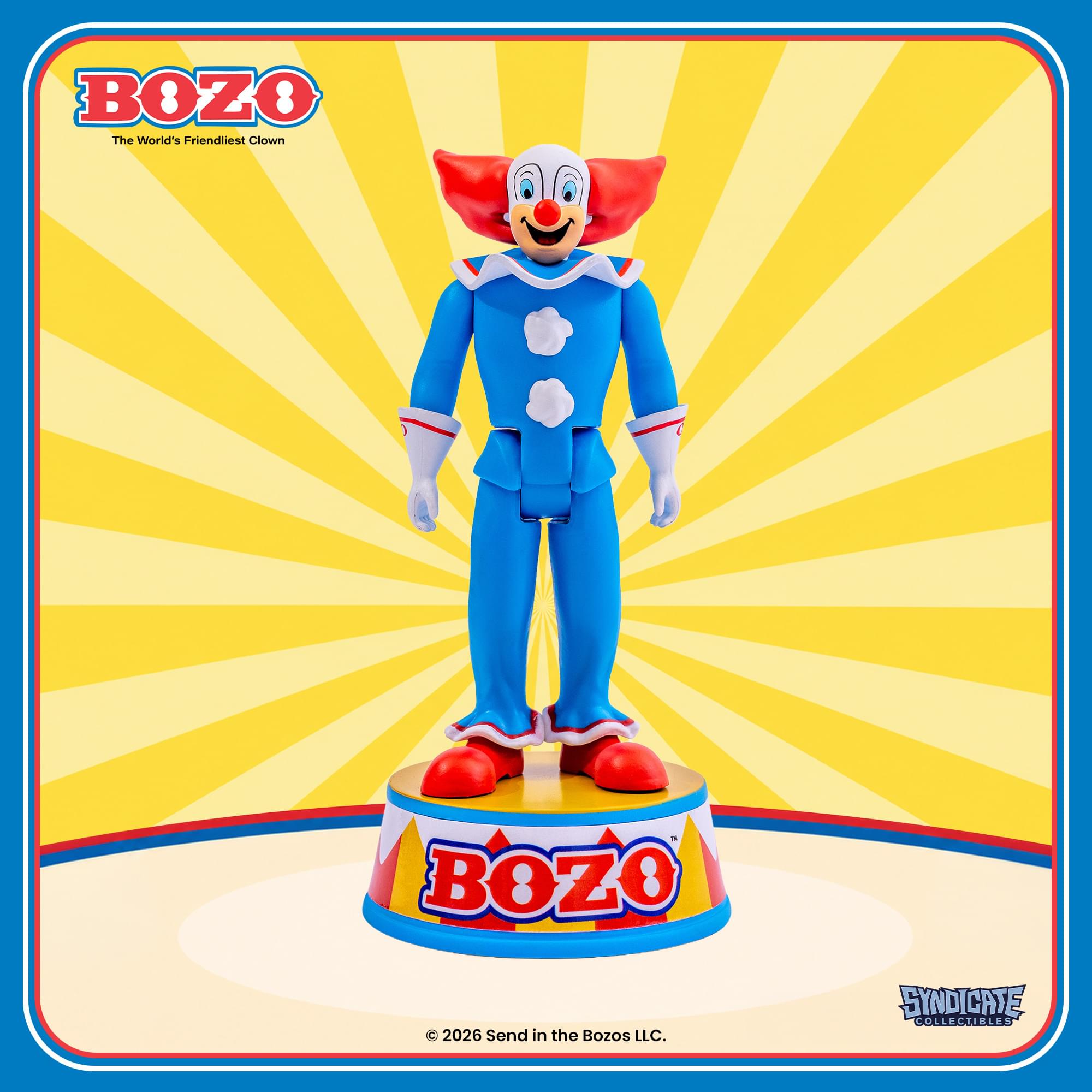 BOZO  
The World's Friendliest Clown

BOZO  
2026 Send in the Bozos LLC.  
SYNDICATE COLLECTIBLES