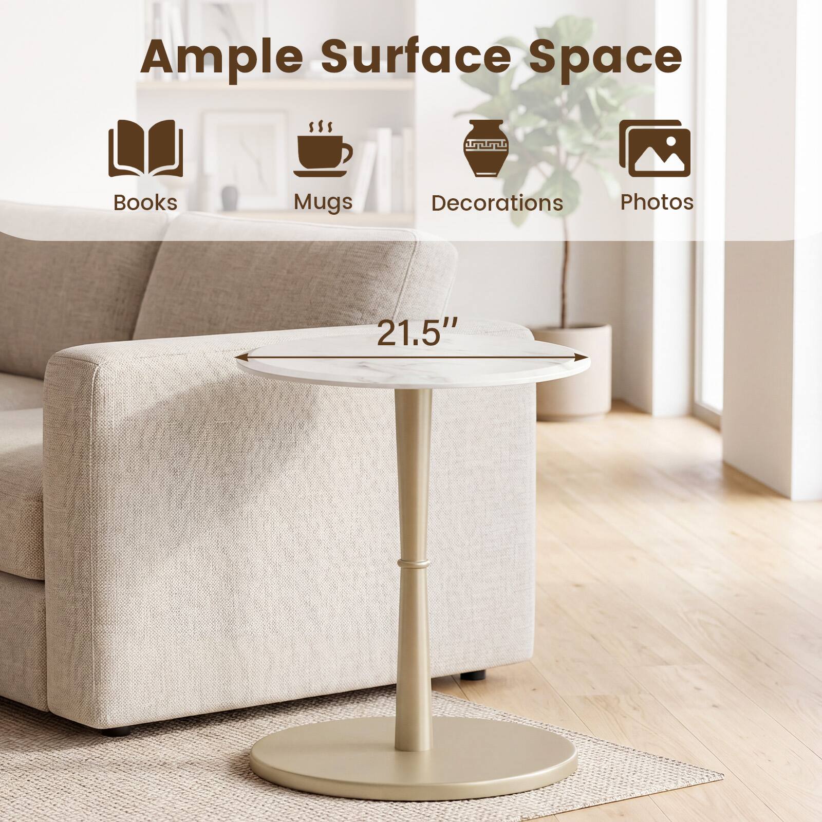 Ample Surface Space

Books  
Mugs  
Decorations  
Photos  

21.5"