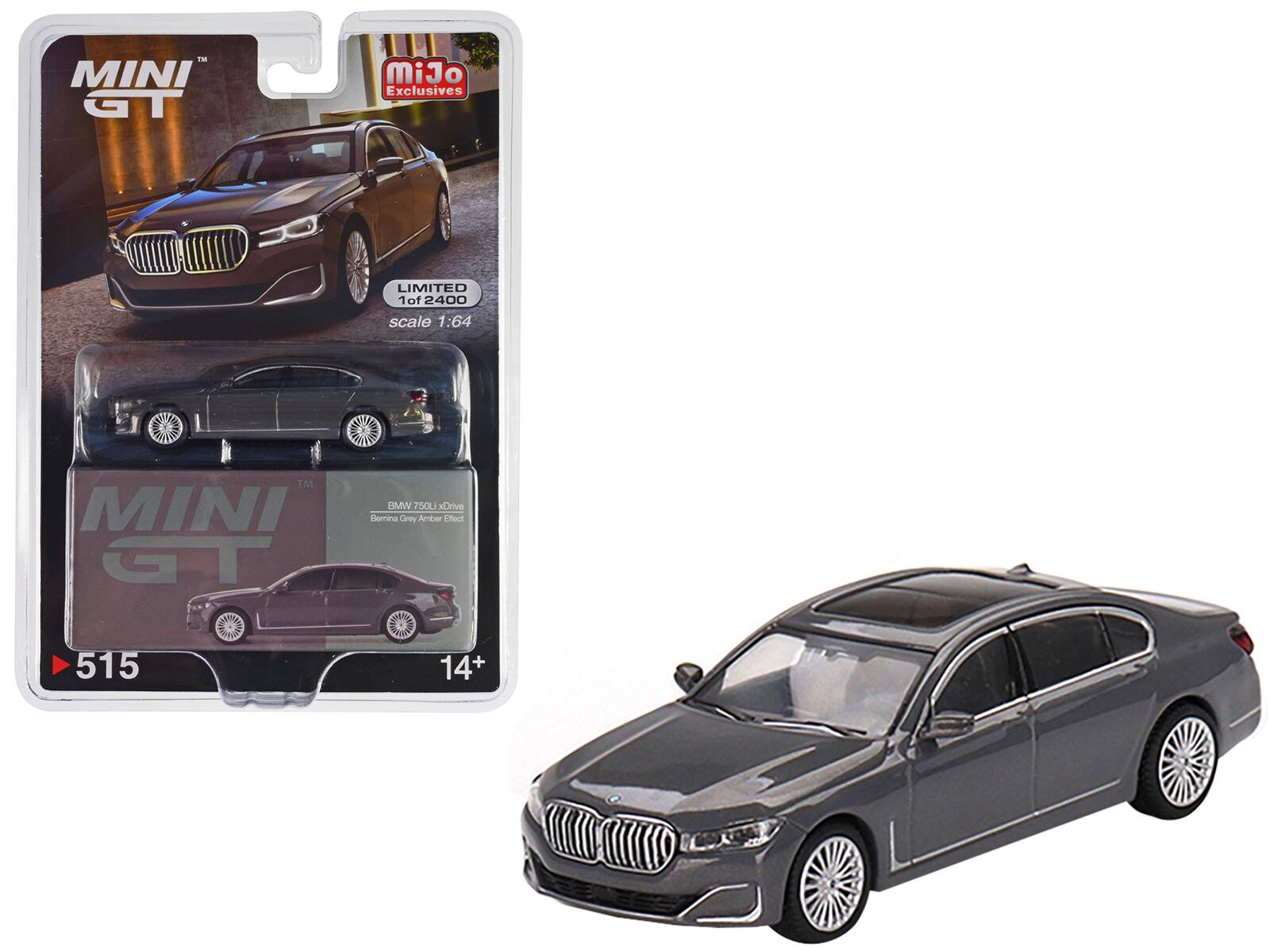 MINI GT  
LIMITED 1 of 2400  
scale 1:64  
BMW 750  
Bermia Grey  
MINI GT  
515  
14+  
MINI GT  
Exclusives  
MINI GT  
BMW 750  
Bermia Grey  
MINI GT  
515  
14+