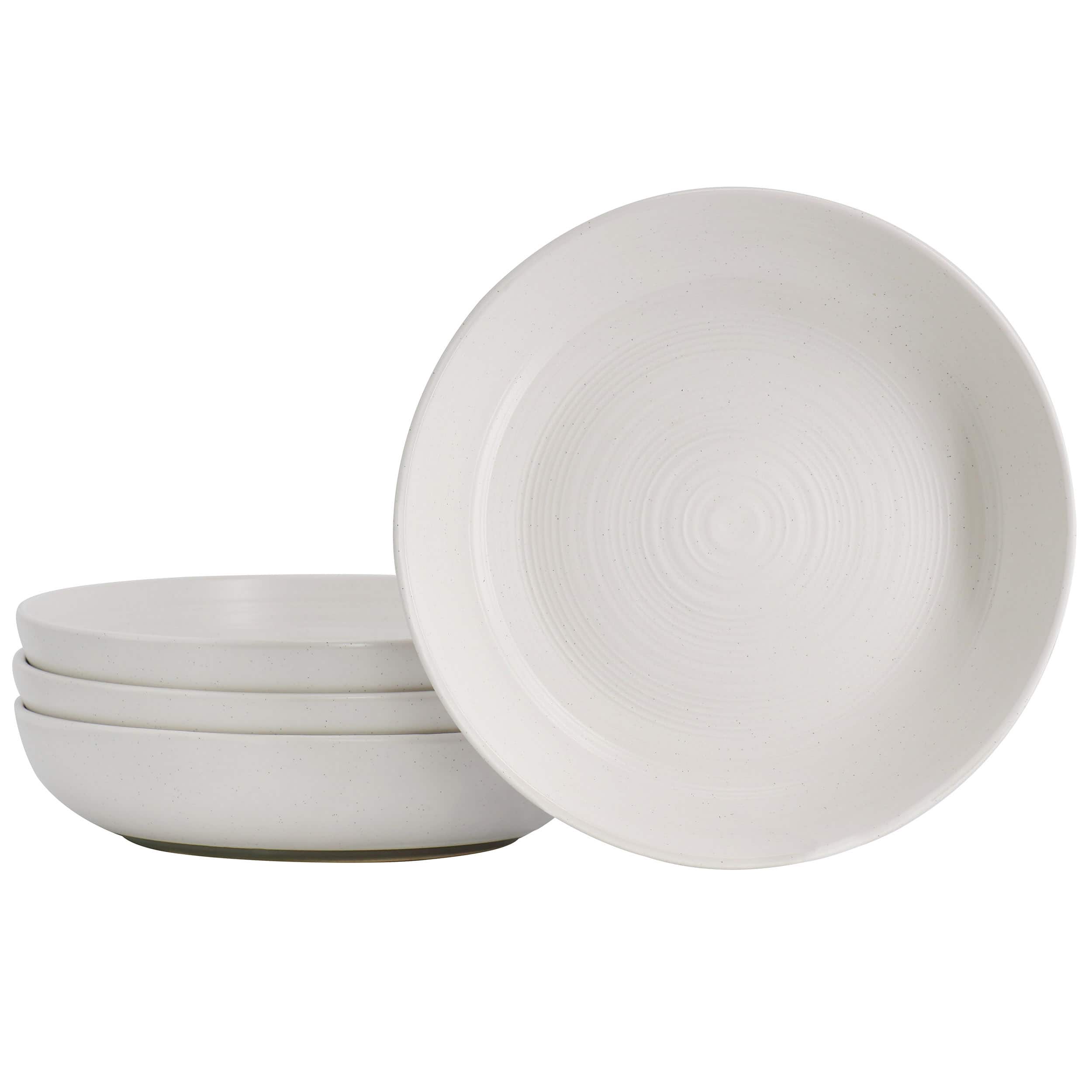 Gibson - Bee and Willow Home Milbrook 4 Piece 8.8in Dinner Bowl Set in Speckle - White