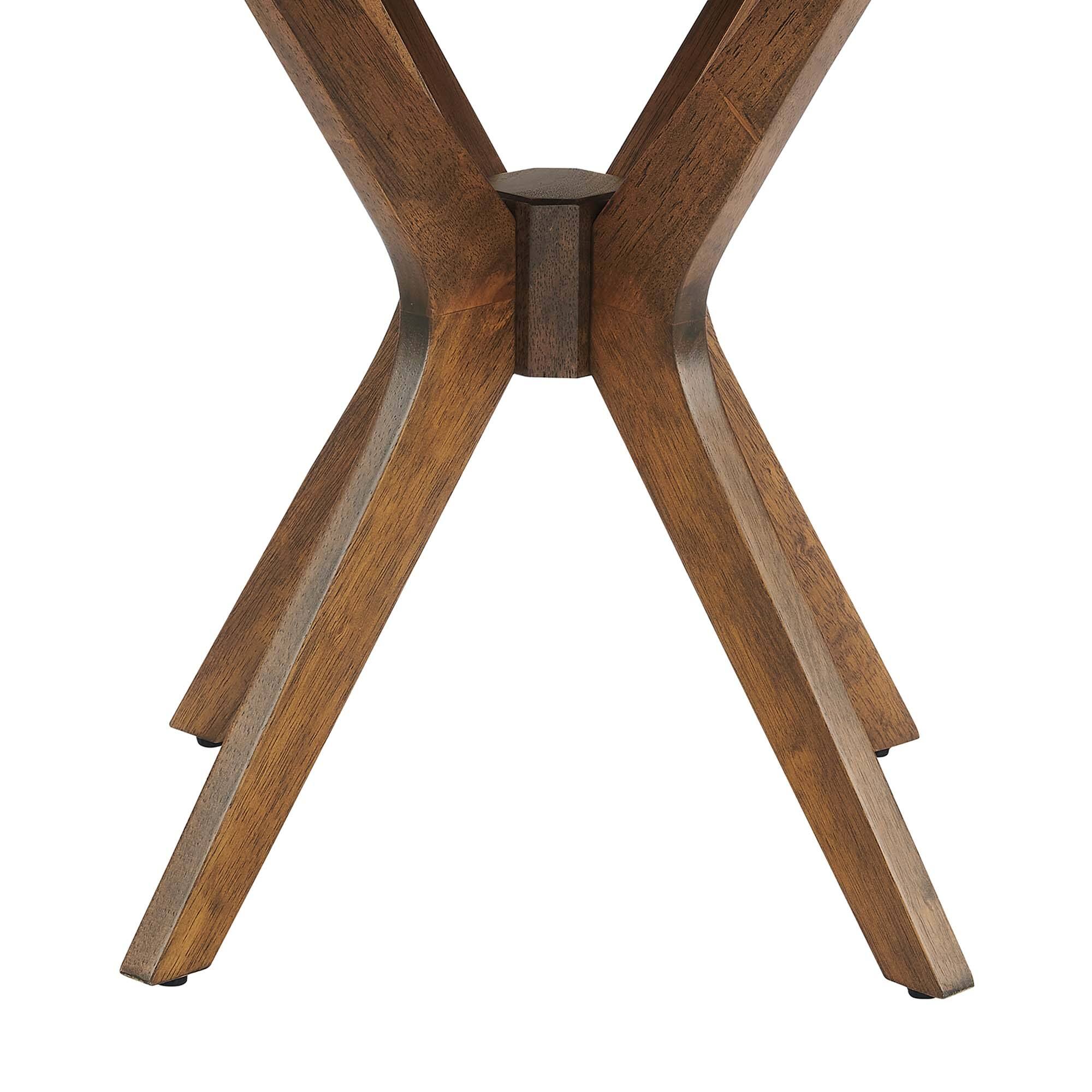 Alt View 5. Modway - Crossroads 24" Round Wood Side Table by Modway - Walnut.