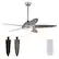 Front. Costway - Costway 52'' Ceiling Fan with LED Lights & Remote Control 1/2/4/8H Timer & 3 Fan Speeds - Silver.