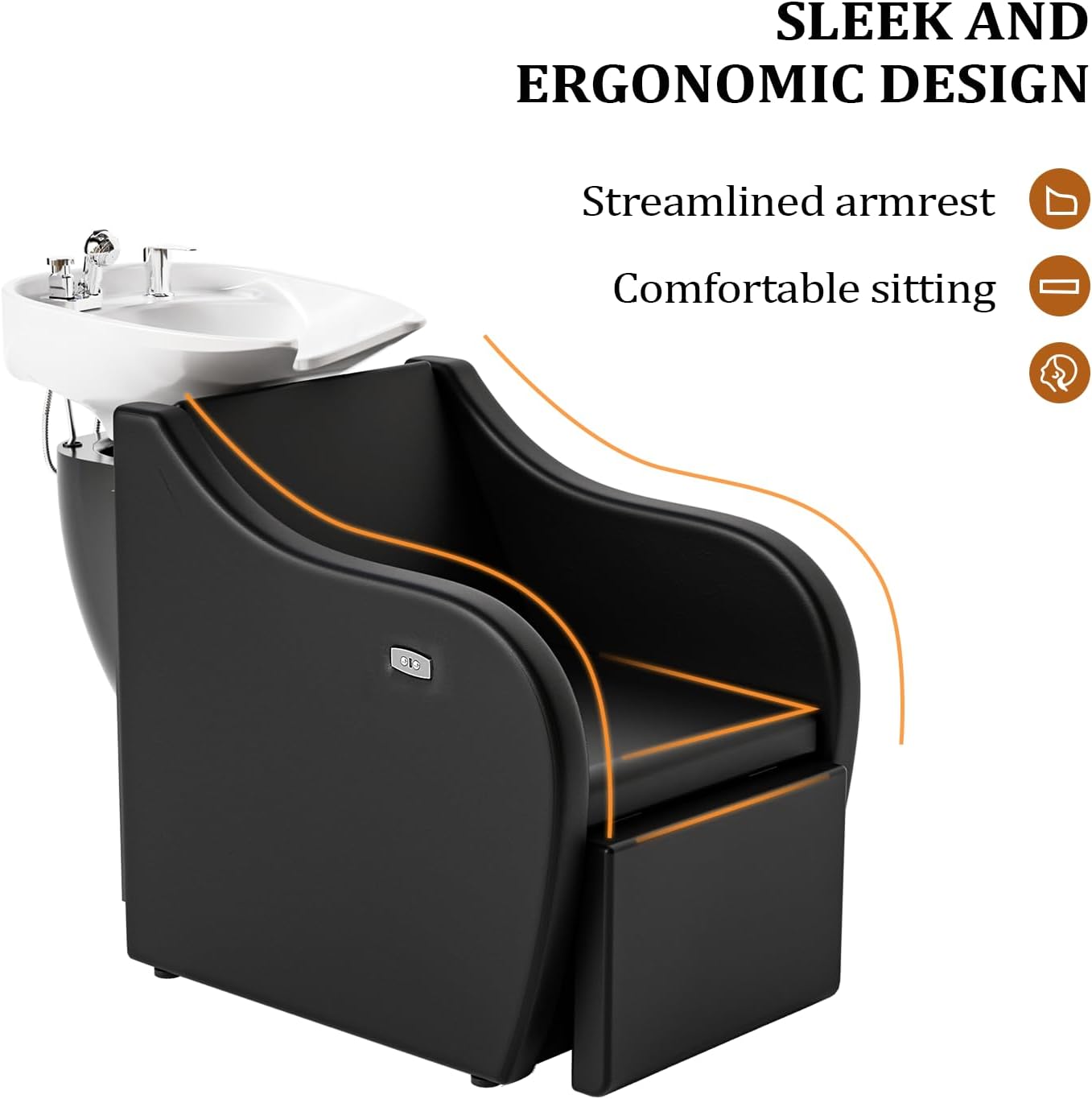 SLEEK AND ERGONOMIC DESIGN  
Streamlined armrest  
Comfortable sitting