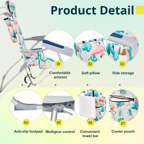 Product Detail

01 Comfortable armrest  
02 Soft pillow  
03 Side storage  
04 Anti-slip footpad  
05 Multigear control  
06 Convenient towel bar  
07 Cooler pouch