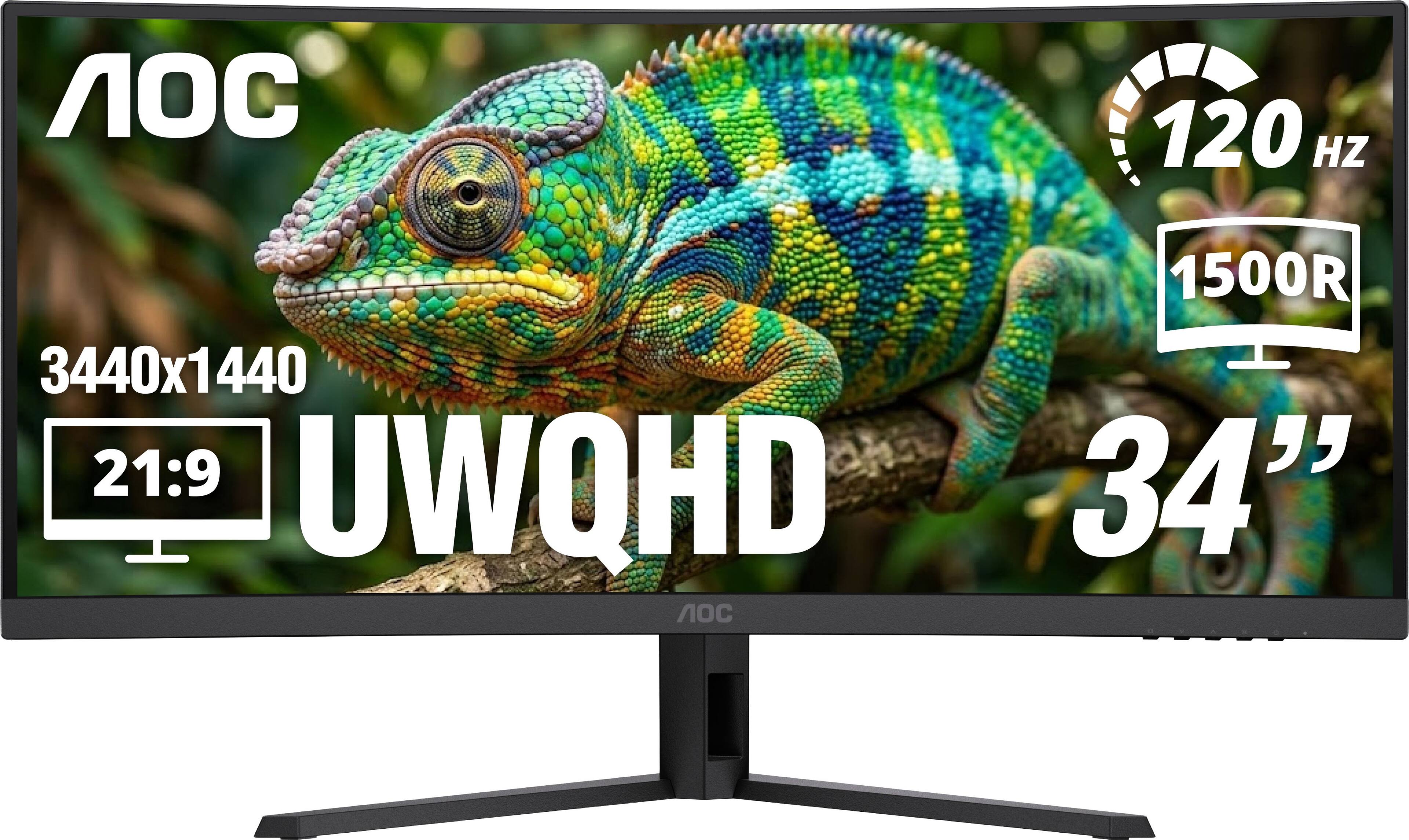 AOC  
120 Hz  
1500R 3440x1440 21:9 UWQHD 34"