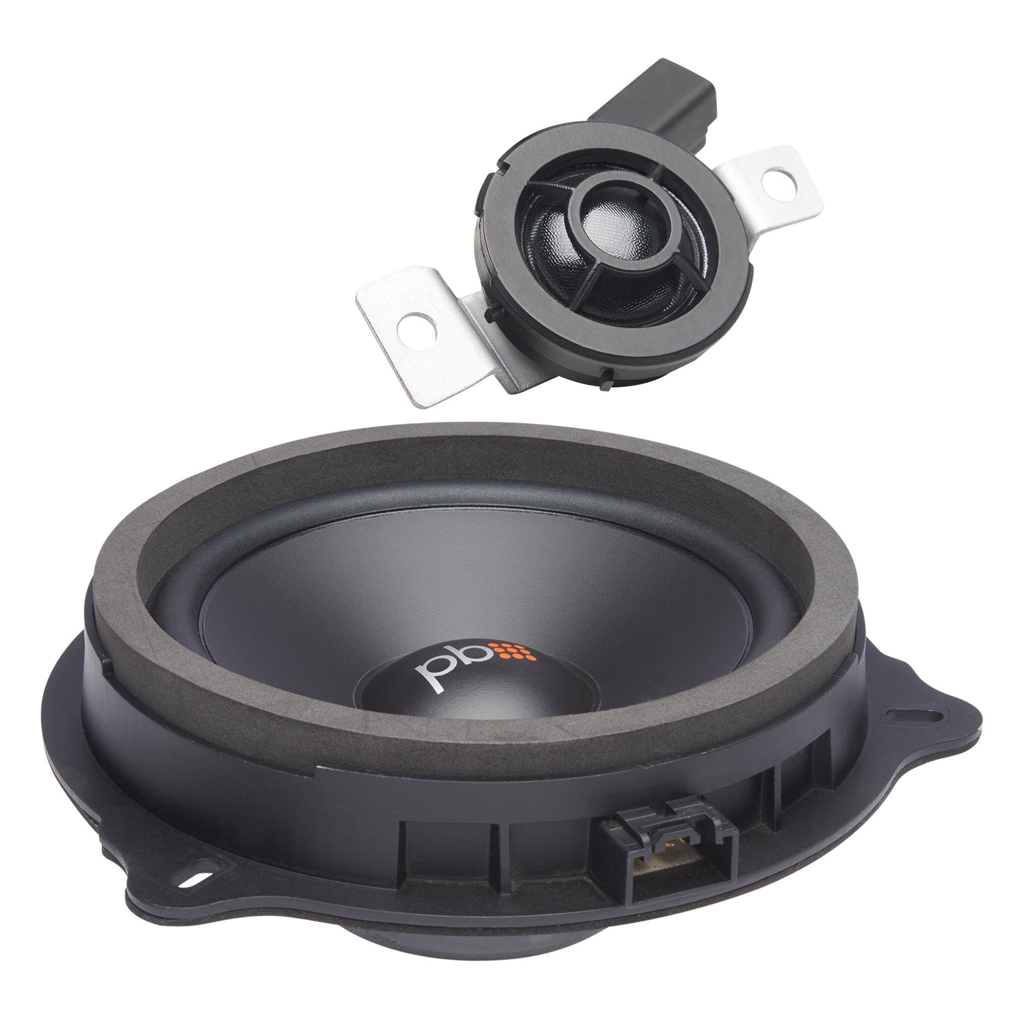 Alt View 1. Powerbass - PowerBass OE65C-FD - 6.5" Ford OEM Replacement Component Speakers - Pair - Black/Gray.