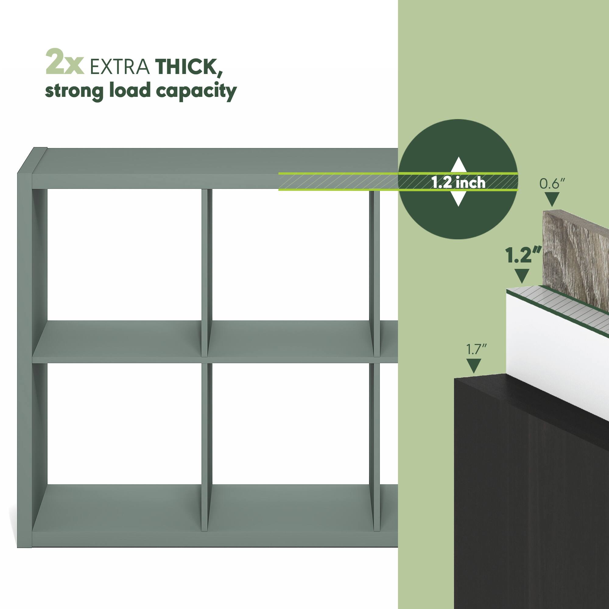 2x EXTRA THICK, strong load capacity

1.2 inch

0.6"

1.2"

1.7"