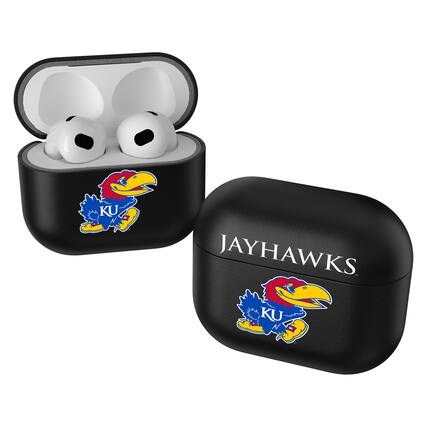 Front. Keyscaper - Kansas Jayhawks Black Kansas Jayhawks Insignia AirPods 3rd Gen Case Cover - Black.
