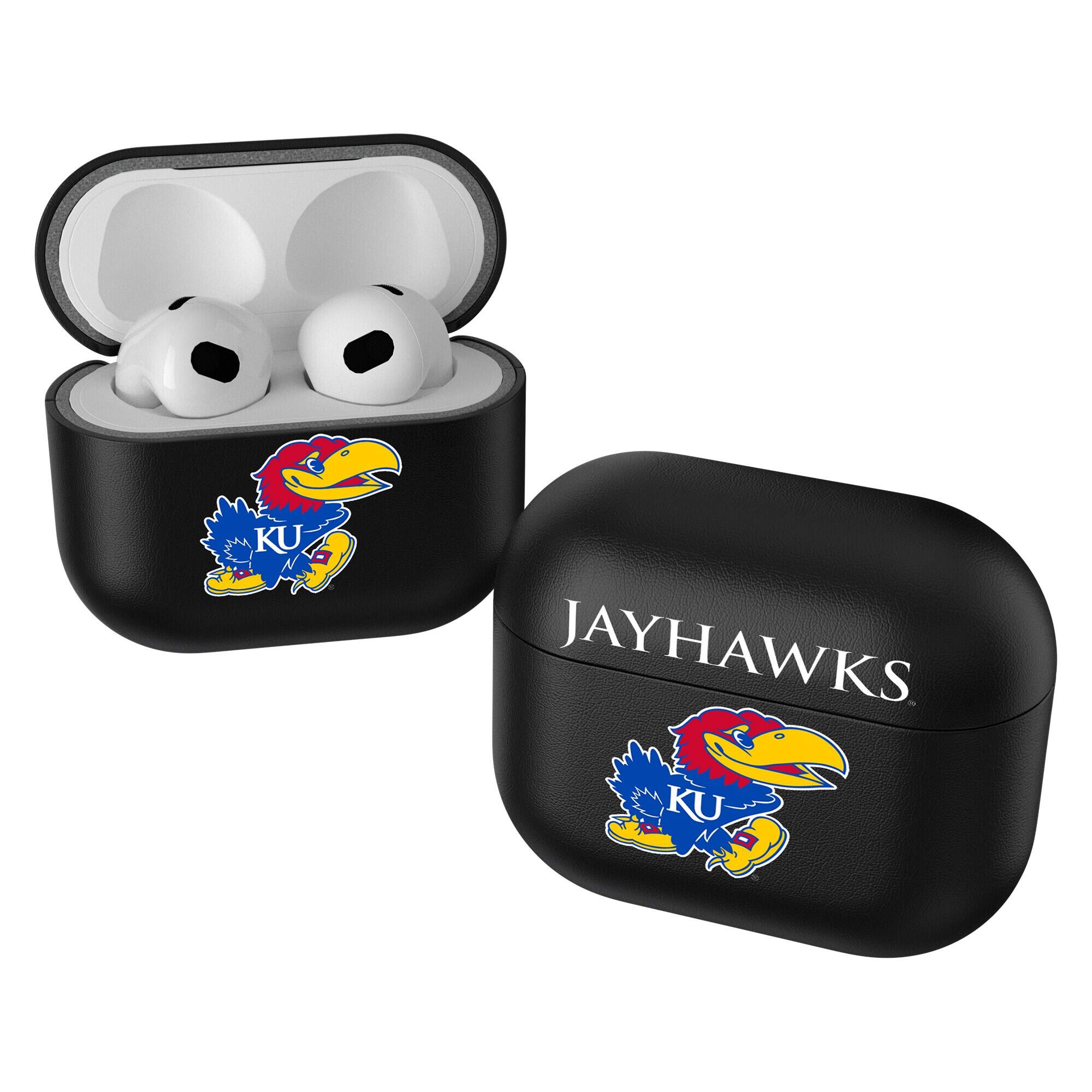 Front. Keyscaper - Kansas Jayhawks Black Kansas Jayhawks Insignia AirPods 3rd Gen Case Cover - Black.